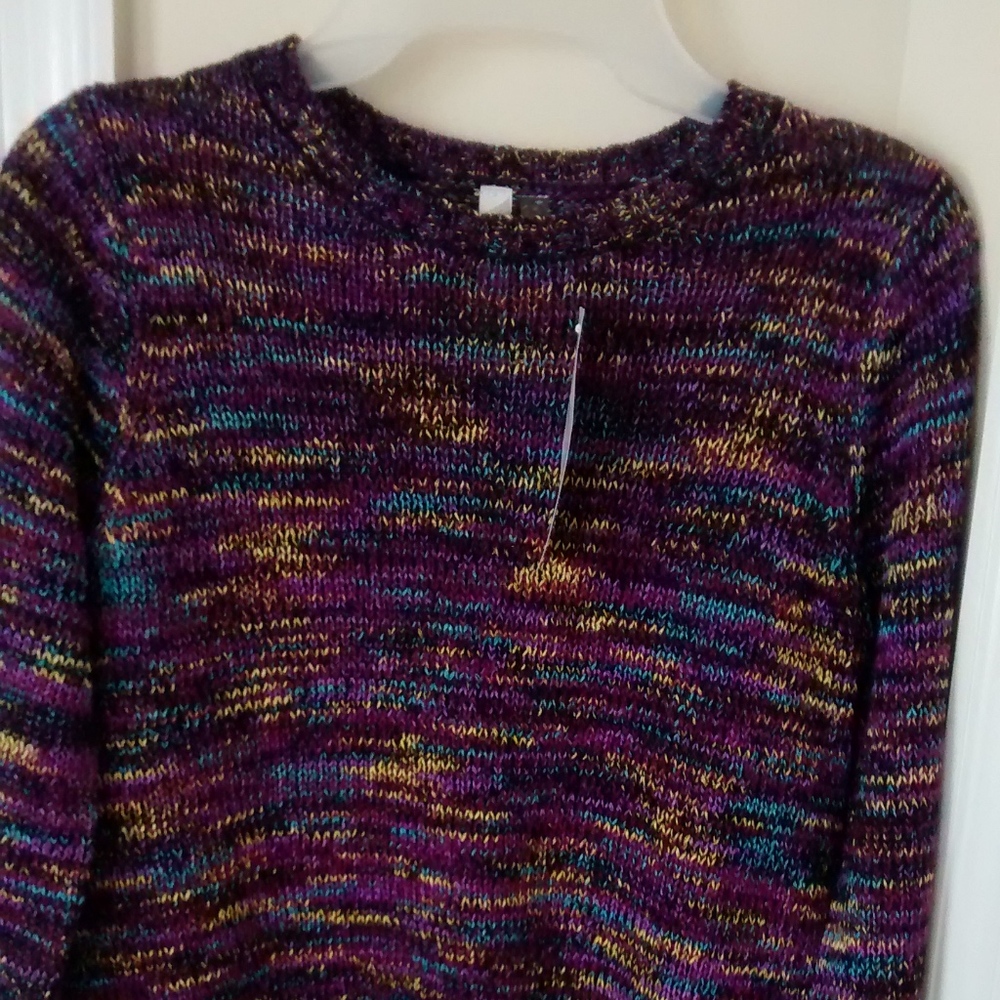 Purple Multi-color Sweater